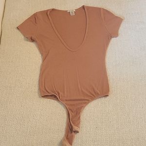 Bozzolo- Body Suit- Color: Solid Peach- Small